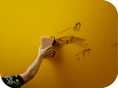 Tips om vuile vlekken op je geverfde muur af te wassen